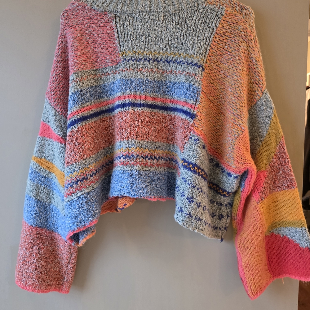 moon & madison Multicolor Patchwork Sweater - image 3